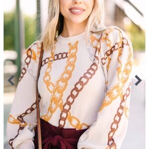 Flying Tomato NWT Chain Pattern Sweater Size Medium